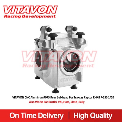 Vitavon  CNC Alu7075 Rear Bulkhead For Traxxas Raptor R 4X4 F-150 Hoss Rustler