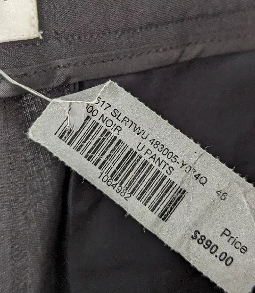 SAINT LAURENT (YSL) Pantaloni pantaloni neri Saint Laurent FW 2017 Hedi Slimane 33" $890