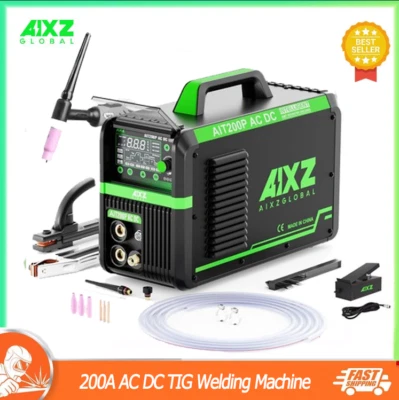 AIXZ 5in1 200A Aluminum AC/DC TIG Welding Machine & Foot pedal TIG MMA Pulse Welder