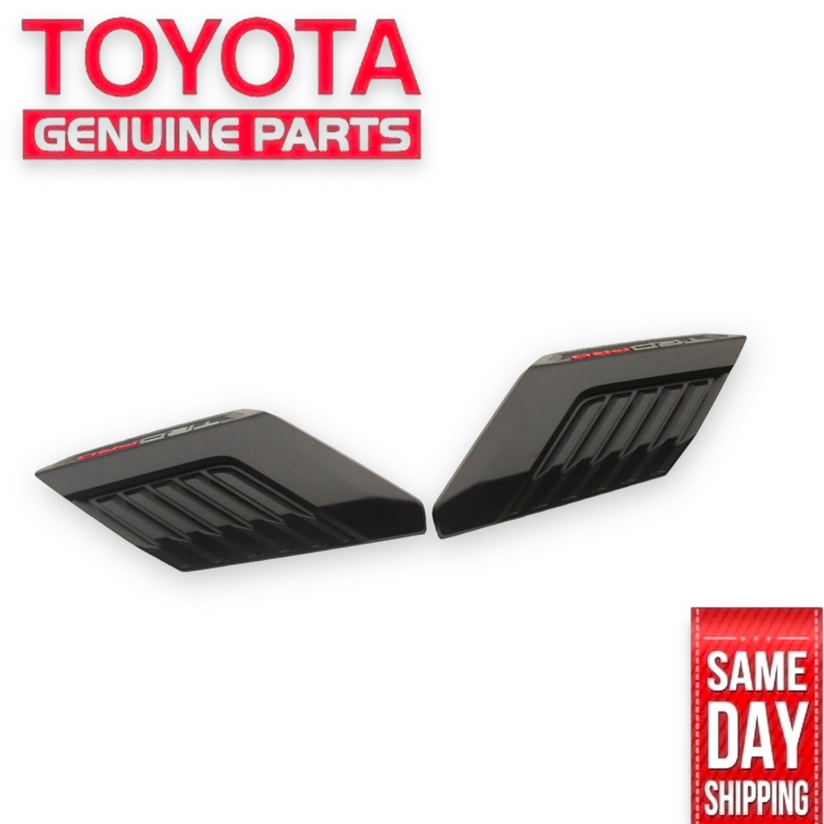 OEM Toyota Tundra TRD Pro Front Hood Scoop Cover Emblem Badge Set – 2022-2025, Black, Pair