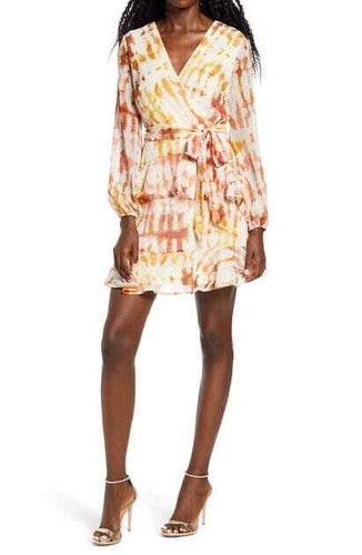 NEW LEITH DRESS Long Sleeve Wrap Front 