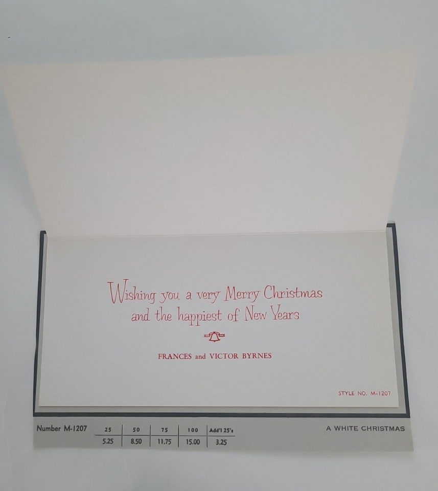 1950s Vtg GLITTER WHITE CHRISTMAS Houses Church SPARKLE w SNOW Sample