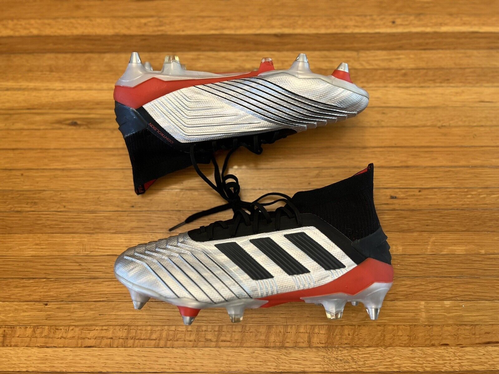 Adidas Predator 19.1 SG Prime Knit Silver Metallic Cleats F99986