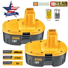 2 PACK 18V For Dewalt 18 VOLT DC9096 DC9098 Ni-MH Battery DC9099 NEW Replacement