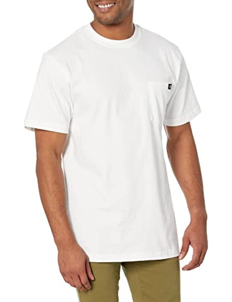(TG. S) Dickies Uomo, T-shirt morbida SS con taschino, White, S - NUOVO