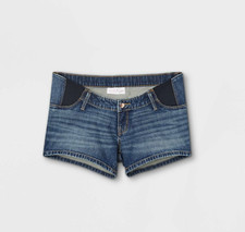 Side Panel Midi Maternity Jean 4" Shorts - Isabel Maternity, CHOOSE SIZE COLOR