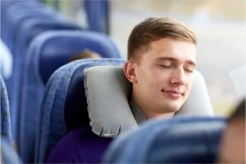 Inflatable Neck Pillow for Travel – Soft Air Cushion – Compact 3-Pack for Plane Car Spa