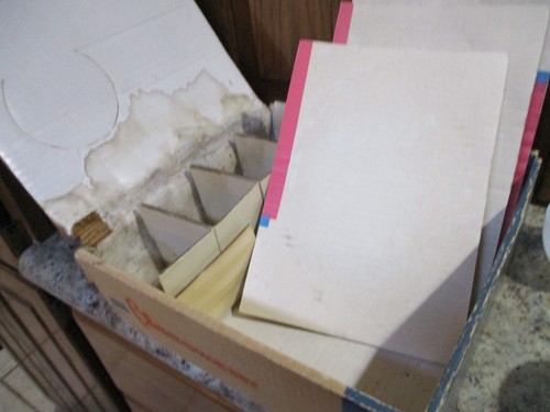 Vintage Federal Milk Glass "Blossum" floral design snack set of 4 in box - Picture 9 of 9
