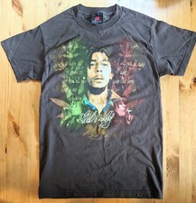 Bob Marley T Shirt Zion Rootswear Size Small Brown Cotton