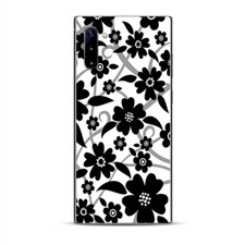 Skins Decal Wrap for Samsung Galaxy Note 10 Black white Flower Print