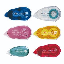 KOKUYO DOTLINER Tape Glue Body or Refill Clear,Heart,Removable,Hard 7 Type Japan