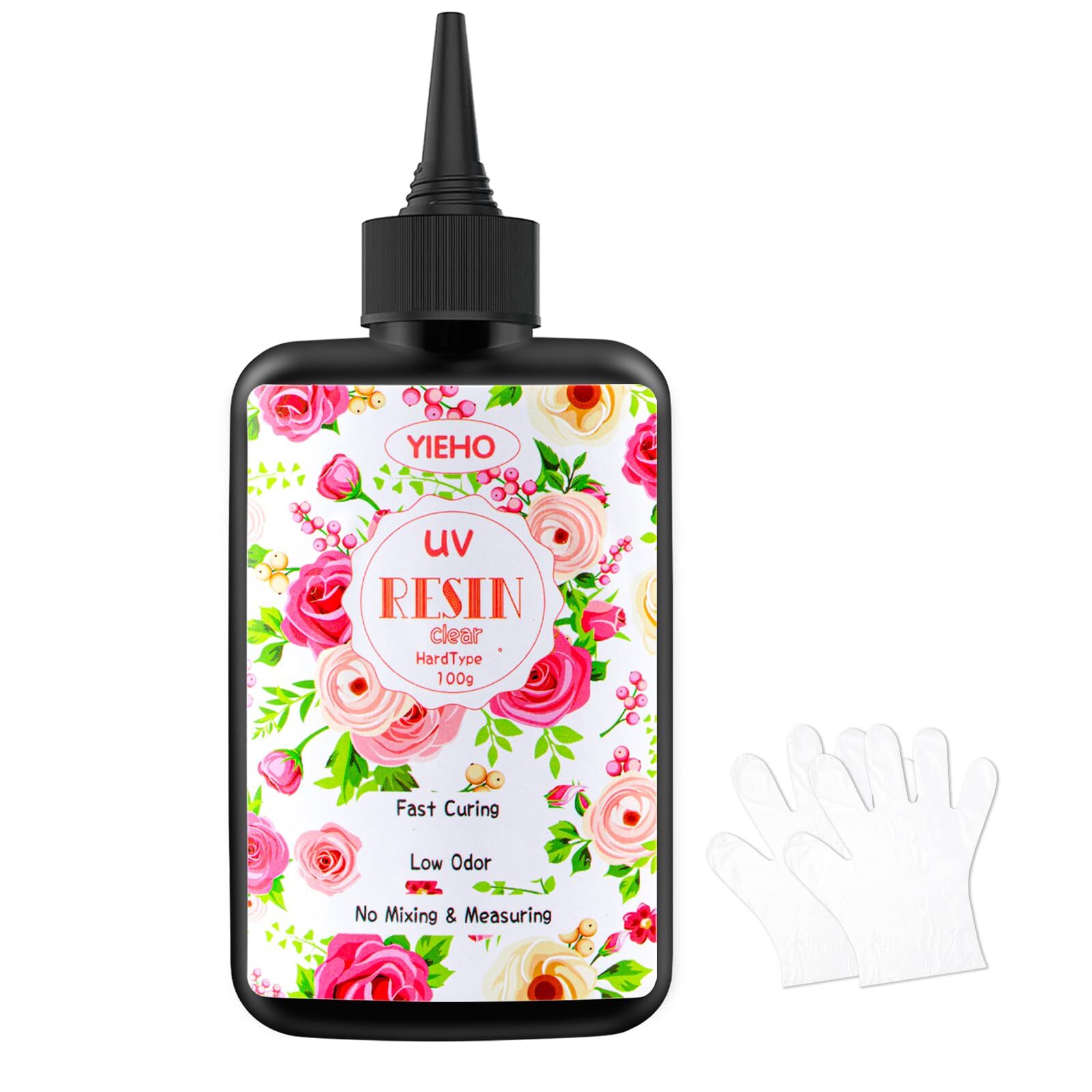 Crystal Clear UV Curing 100g Epoxy Resin for Jewelry Making with Gloves