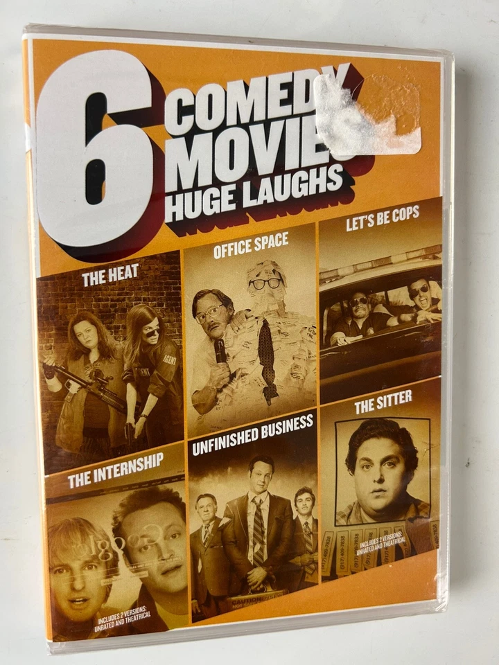 Comedy DVD 6 Movies Heat Office Space Cops Internship Unfinished Business Sitter - Image 4 of 4