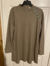 Wonderland by Orange Size L Tunic Sweater Dress Heather Tan