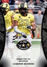 CAMERON MCGRONE 2018 LEAF 1ST EVER PRINTED HIGH SCHOOL ARMY ROOKIE CARD!