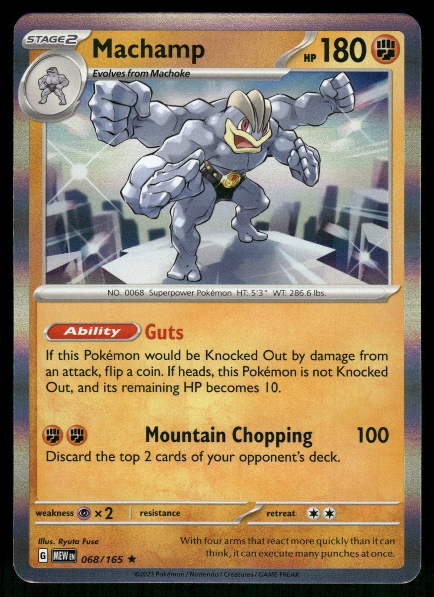 Machamp Holo NM 068/165 Scarlet & Violet 151 Pokemon Card