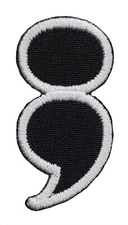 Semi-Colon Semicolon Embroidered Iron On Patch Gifts My Story Isn't Over Yet