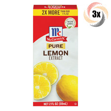 3x Packs McCormick Pure Lemon Flavor Extract | 2oz | Fast Shipping