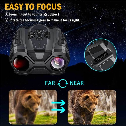 3.5in LCD IR 850nm Night Vision Binocular 4K HD Hunting 10X Digital Zoom Goggles - Picture 10 of 16
