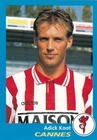 n°76 PANINI CHAMPIONNAT DE FRANCE 1996 VIGNETTE ADDICK KOOT CANNES