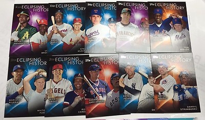 2015 Topps Serie 2 Eclipsing Geschichte Set 10 W / Nolan Ryan,Mike Trout ,Derek