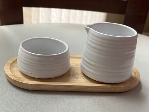 Nespresso Collection Stoneware Sugar & Milk Set. And India Mahdavi Cup. New. - Picture 3 of 8
