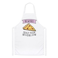 Beware VerrüCkte Pizza MäDchen Koch SchüRze Scherz Tochter Lustig Kinder Nahrung