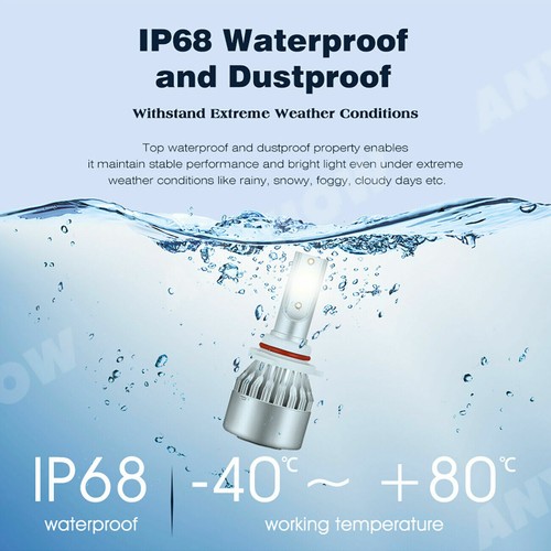 9005/HB3 +9006/HB4 +H11 LED Headlght Hgh / Low Beam Bulb 6000K Fog