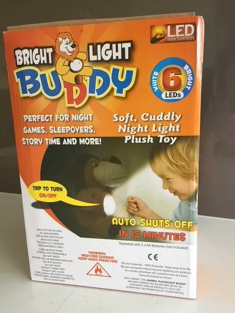 WHOLESALE Clearance Bright light buddy soft cuddly night light plush white leds - Picture 1 of 6