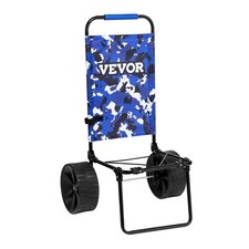 Beach Dolly with Big Wheels for Sand, 15.4" x 15.7" Cargo Deck Folding Sand Cart
