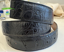 JW COOPER Men's Black Alligator Leather Belt Strap-Size 42-1.5" Width, 595 Ret