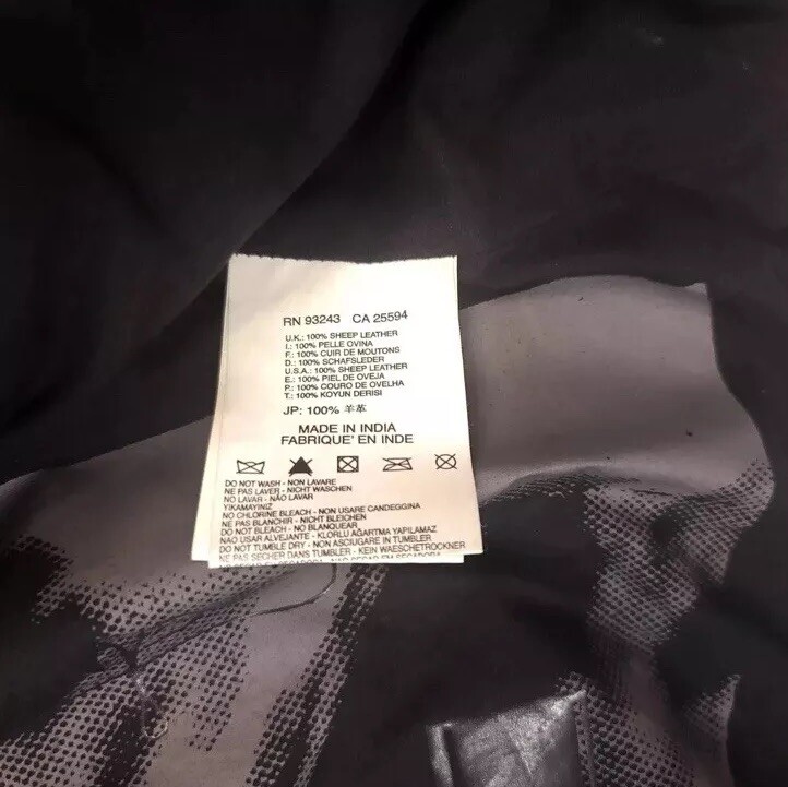 Diesel Men's Black Sheep Leather Jacket Rare XL Original $980