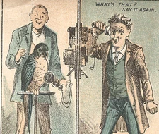 TAUNTON MA TRADE CARD, ANTIQUE WALL PHONES, GLENWOOD RANGES, PARLOR STOVES  Z187