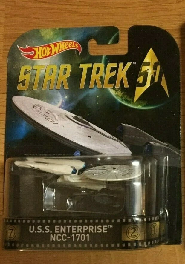 Hot Wheels Retro Star Trek USS Enterprise + The Final Frontier Blue Ray Disc Lot Foto 2 de 4