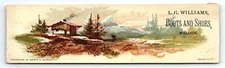 c1880 MALDEN MASS L.G. WILLIAMS BOOTS AND SHOES VICTORIAN TRADE CARD Z1201