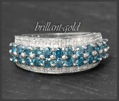 Diamant Ring mit 1,45ct Brillanten, 585 Weißgold Damen Bandring - Bild 1 von 4