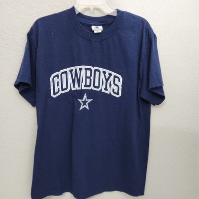 Dallas Cowboys Navy Blue Graphic T-Shirt Large Authentic Apparel Cotton Mens NFL
