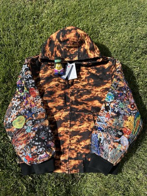 Supreme AOI Embroidered Hooded Work Jacket Flames | eBay