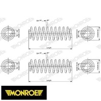 2X Fahrwerksfeder Monroe SP3831 2 Federn Satz Federnsatz FüR Toyota