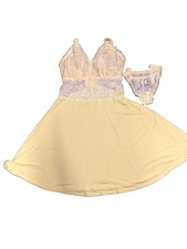 NWT Cosabella Savona Curvy Chemise G-String Set M Mignonette White SAVON9502