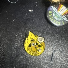 "This Is Fine" Dog In Fire Funny Internet Meme Enamel Metal Pin