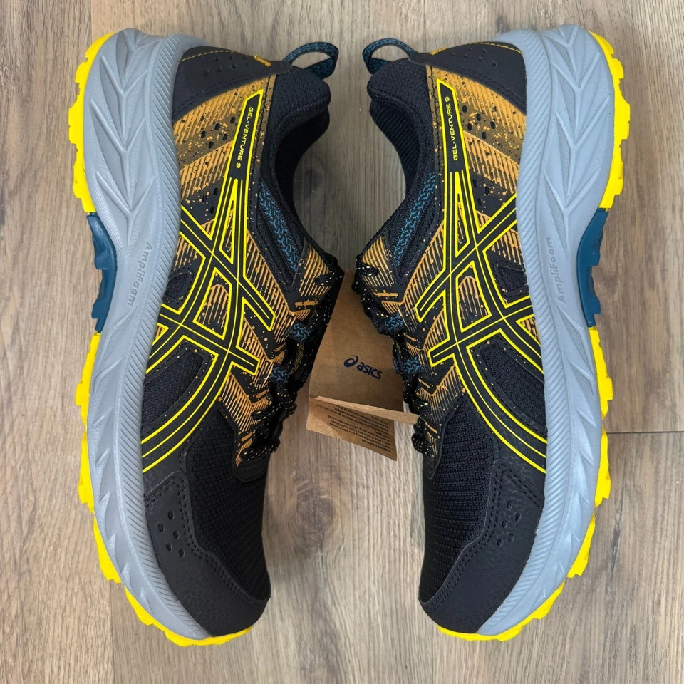 Zapatillas de Trail Running ASICS GEL-Venture 9 Ortholite Negras Amarillas Para Hombre Talla 8 Nuevas con Etiquetas Foto 4 de 4