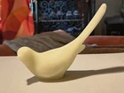 Vintage Fenton Custard Satin Bird of Happiness  - Beautiful Glow