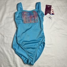 Motionwear NWT Aqua Wide Strap Ballet Dance Leotard PA Style 2462