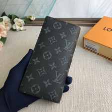 Louis Vuitton Classic Print Black and Gray Suit Jacket Wallet 19x10cm