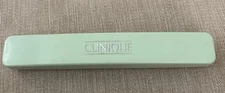Vtg CLINIQUE Plastic Container Travel Case Box Holder Eyeliner Toothbrush Brush