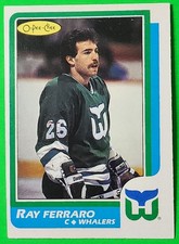 1986-97 O-Pee-Chee OPC Hockey Card #160 Ray Ferraro RC Rookie Hartford Whalers. rookie card picture