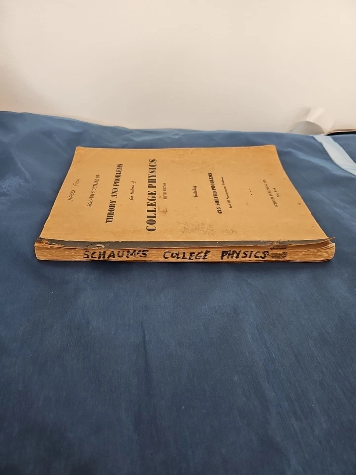 Schaum's Outline ... College Physics  1949 With Written Notes - Image 2 of 4