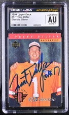 Trent Dilfer Signed 1994 Upper Deck Rookie Card #17 Electric CGC AU JSA 9 Auto