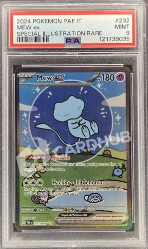 POKEMON CARD MEW EX PAF 232/091 PSA 9 GRADATA TCG CARD ITA